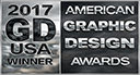 2017 GDUSA Graphic Design award badge