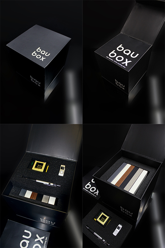 The Bau Box kitchen lilne branding samples box