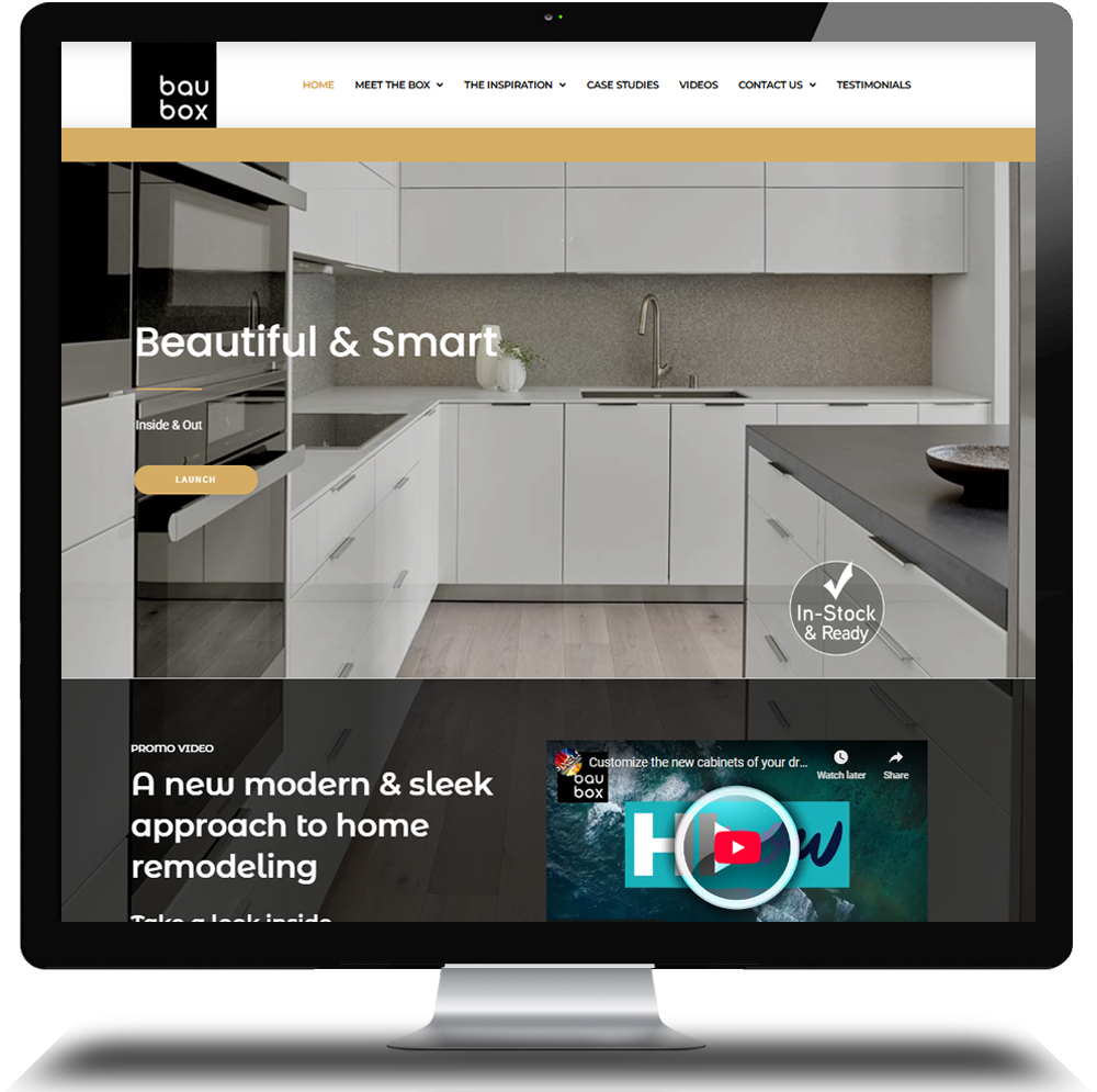 The Bau Box kitchen lilne branding website