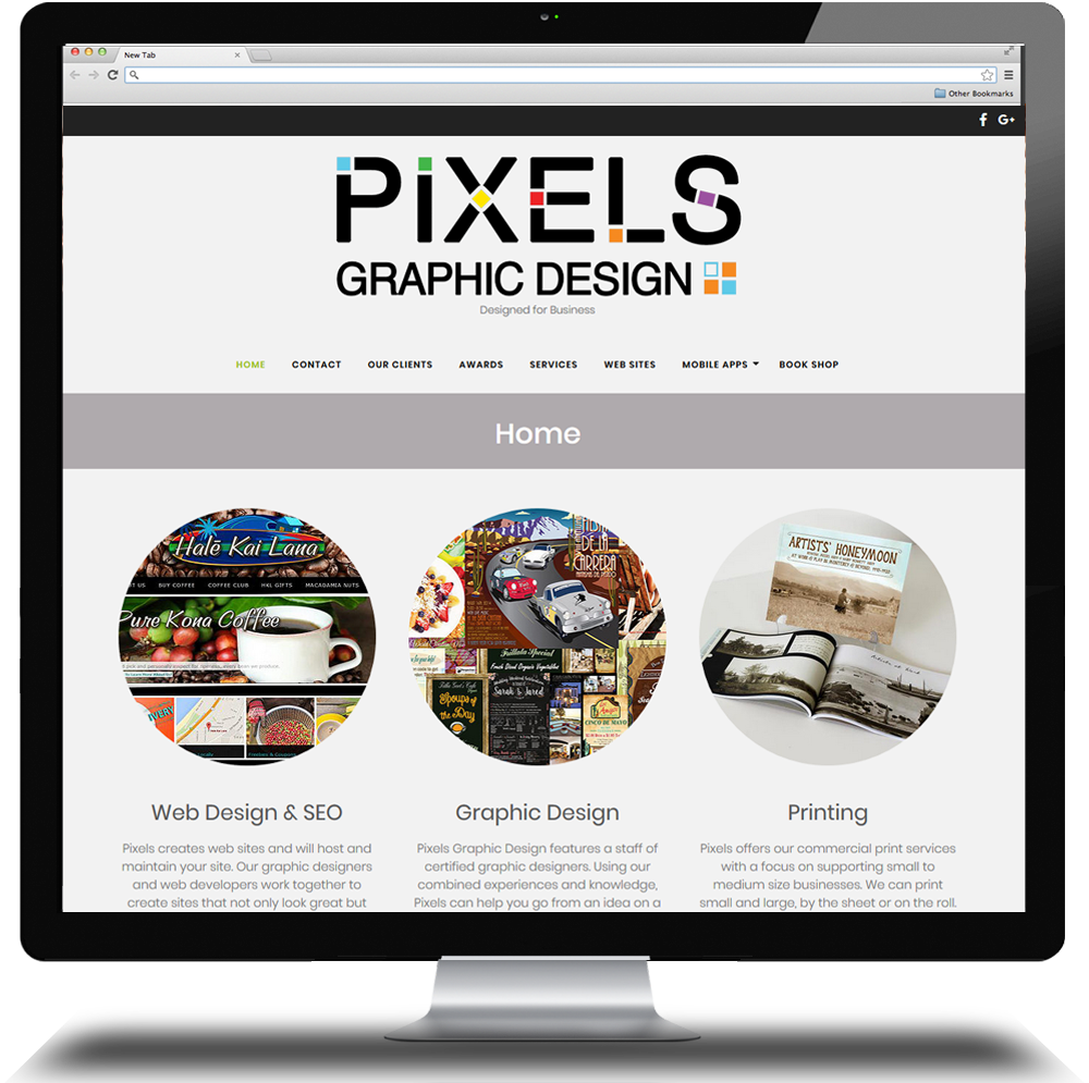 Pixels Graphic Design client site